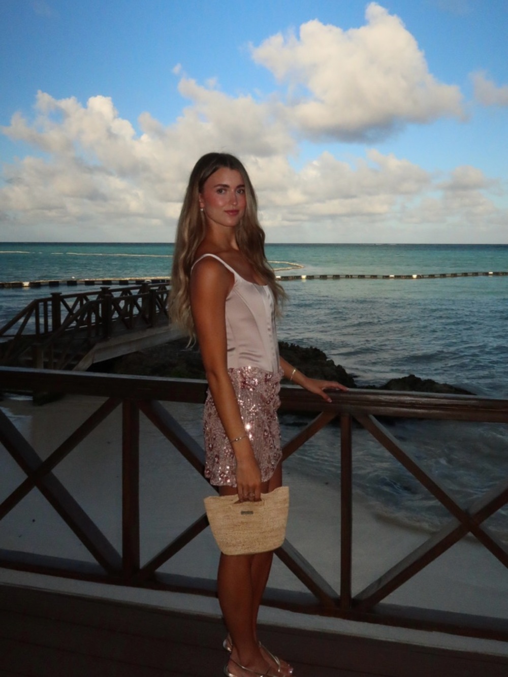 Oh Polly Blush Pink Sequin Mini Dress